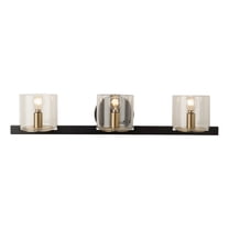 Artcraft Lighting Salinas Collection 3Light Vanity Light, Black and Brass