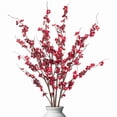 thumbnail image 5 of WMTOKK Artificial Plum Blossom Branch, Fake Peach Blossom Stem For Indoor Home Decoration, Floral Arrangement, Vase Display (Red), 5 of 6