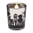thumbnail image 5 of Halloween Silhouette Glass Candle Holder, Pumpkin Black Cat Boo Pattern Votive Cup, Spooky Tealight Wax Cup for Tabletop Mantel Fall Home Party Decor Silver, 5 of 6