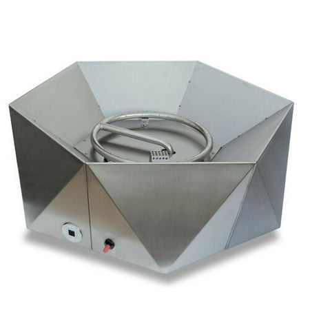 Curonian Junda Stainless Steel Propane Fire Pit Walmart Com