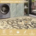 thumbnail image 3 of Garvee 2'x6' Modern Snake Printed Runner Rug Washable Kitchen Rug, Forest Low Pile Stain Resistant Rug Non Slip Carpet for Bedroom Laundry Room Entryway, Camel, 3 of 5