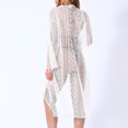 thumbnail image 5 of yillto Womens Lace Cover up Summer Swimsuit Suit Cardigan Beach Long Sleeve Dress Protection Bikini Coverups, 5 of 7