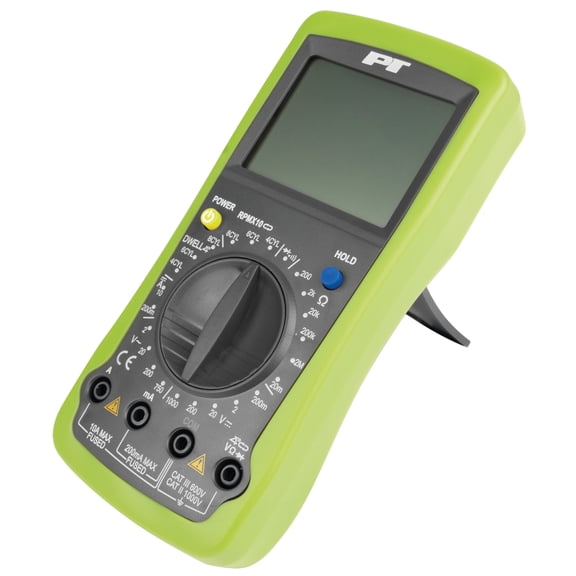 Performance Tool W2972 Automotive Digital Multimeter with Large LCD Display and UL-Listed Probes for Standard Electrical Testing