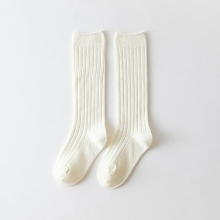 

Baywell Unisex-Baby Knee High Socks Seamless Toddler Boy Girls Cotton Uniform Stockings Beige 6-8Y