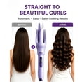 thumbnail image 4 of LEFINEE Automatic Hair Curler, Rotating Curling Iron with 4 Heat Settings, Negative Ion Technology, Dual Voltage Travel Hair Curler, Purple, 4 of 9