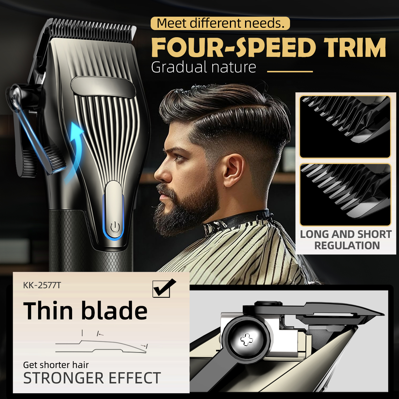 OBACRE Professional Cordless Hair Clipper Kit photo 2