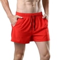 thumbnail image 4 of IWRICH Men's Running Shorts Athletic Workout Gym Shorts with Pockets Red XL, 4 of 8