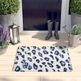 thumbnail image 2 of White and Blue Of Leopard Print Flannel Non Slip Door Rugs,Washable Door Mats Indoor,Decorative Door Mats,Dirt-Resistant and Absorbent Doormat for Entrance,Bedroom,Kitchen,Bathroom,23.5x16in(60x40cm), 2 of 5