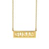 Personalized Block Name Necklace with 2mm Border