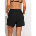 thumbnail image 6 of Charmo Womens V Slit Swim Shorts with Pockets High Waisted Bermuda Shorts, 6 of 8