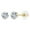 White Topaz, variant on 1.20 Ct Round Green Peridot 10K Yellow Gold 4-prong Stud Earrings for Women Men 5mm