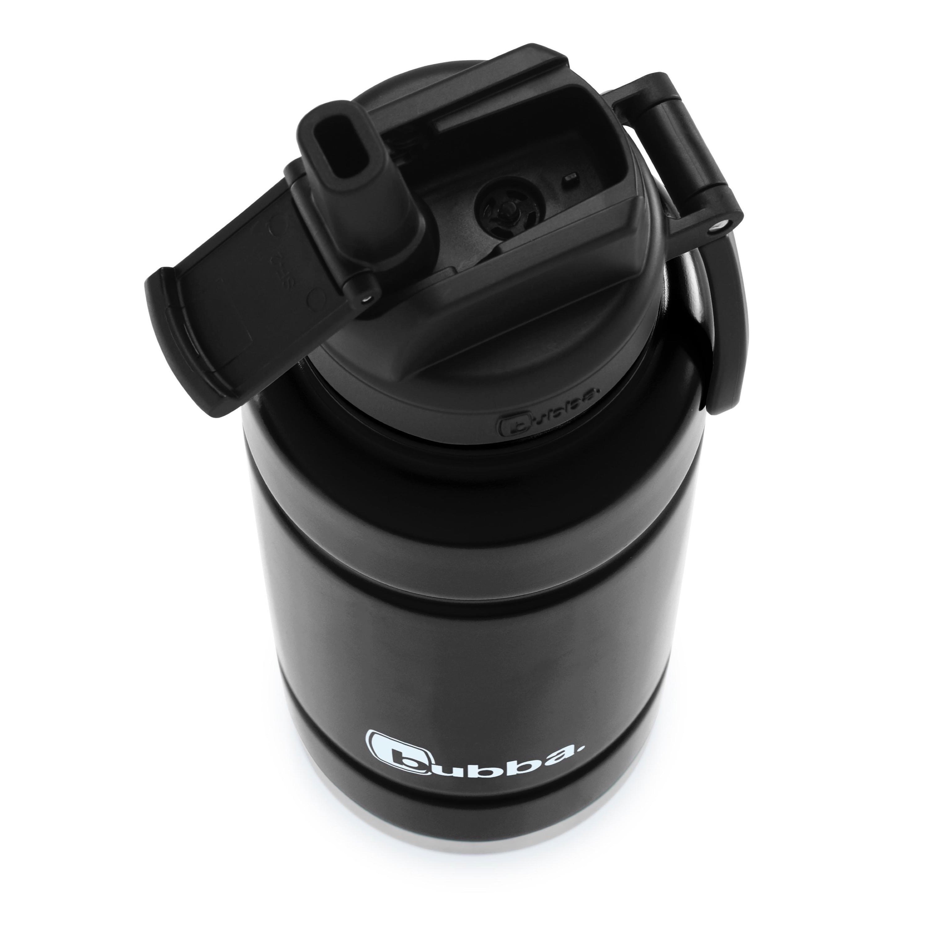 Bubba Trailblazer 40 oz Licorice and Silver Solid Print Stainless Steel Water Bottle with Straw Lid