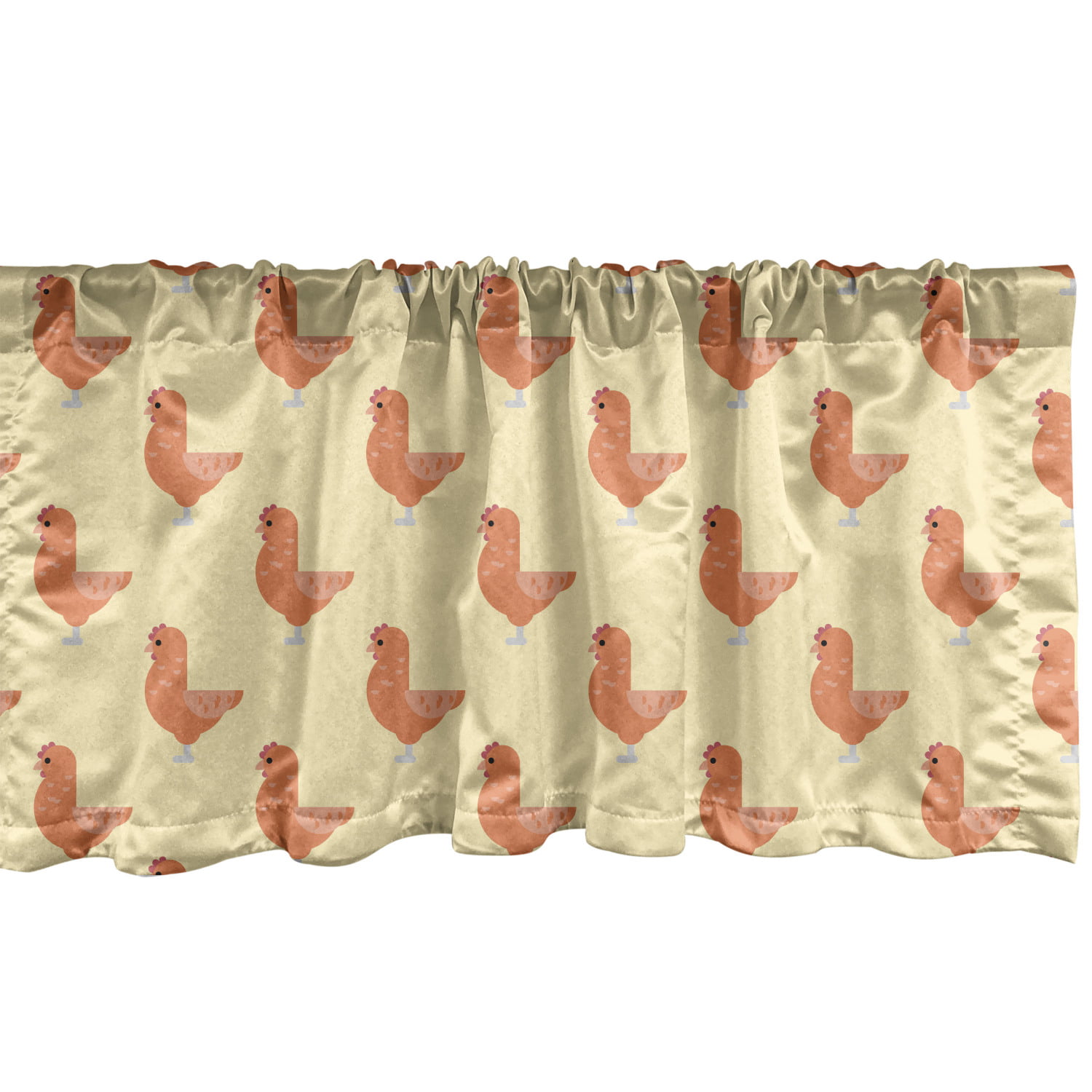 Farmhouse Valences Chicken Valance Curtain Lined 54 Inches W X 17 Home " Kitchen 
