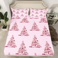 thumbnail image 2 of jejeloiu Xmas Dessert Queen 4-Piece Super Cozy Abstract Tree Kids Sheet Set, 2 of 7