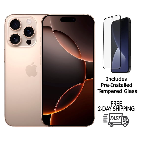 Pre-Owned No Plan-Unlocked Device Apple iPhone 16 Pro A3083 Cell Phone 256GB Desert Titanium