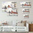thumbnail image 4 of Designart Calm Red Barn In Winter II Canvas Wall Art, 4 of 5