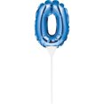 thumbnail image 1 of Blue Self-Inflating 9"L X 3 1/2"W '0' Balloon Cake Topper,Pack of 3, 1 of 1