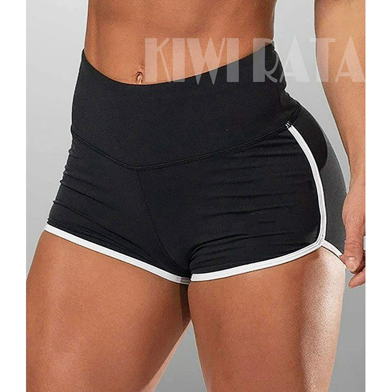 Rataves High Waisted Running Spandex Gym Workout Shorts Women with