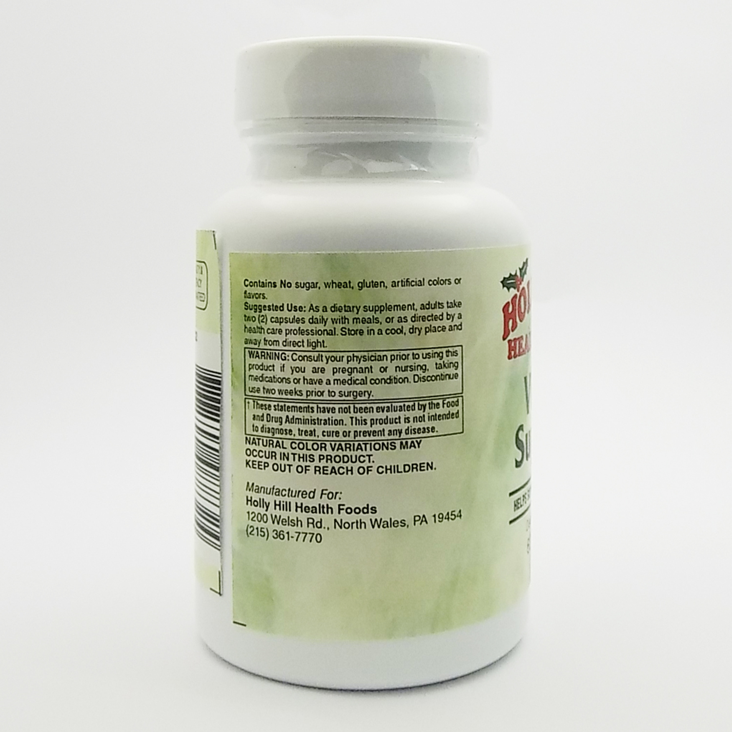 Holly Hill Health Foods, Vision Support With Eyebright and Lutein, 60 Capsules