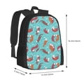 thumbnail image 4 of Hirioo Sea Otters Family In Blue Water for Minimalist Backpack Large Capacity Backpack Travel Backpack For School, 4 of 8