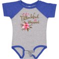 thumbnail image 3 of Inktastic Thankful and Blessed Inspirational Saying with Pink Flowers Boys or Girls Baby Bodysuit, 3 of 5