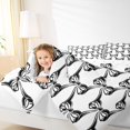 thumbnail image 5 of Homewish Black Bowknot Bedding Comforter Set,Cartoon Bowtie Print Twin Comforter Sets,Bowtie Bow Ribbon Bedding Set For Girls,Microfiber Bedroom Decor Reversible,2 Pieces, 5 of 9