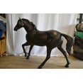 thumbnail image 3 of Nifao Lifesized Galloping Horse Bronze Statue – Garden Outdoor Decor Sculpture, 77"L x 27"W x 60"H, 3 of 12