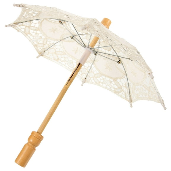 FOMIYES 1Pack Decorative Umbrellas For Decor Cream White Lace 29Cm Diameter For Elegant Style