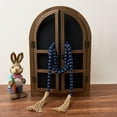 thumbnail image 6 of JUMRHFAN Wooden Bead Decor, 59in with Tassels, Farmhouse Style for Wall Hanging, Navy Blue, 6 of 9