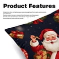 thumbnail image 2 of Santa Claus Velvet Throw Pillows Set of 2 - Decorative Pillows with Unique Patterns for Sofa Couch Bed - Pillow Covers - Available in 16x16, 18x18, 20x20 Inches, 2 of 6