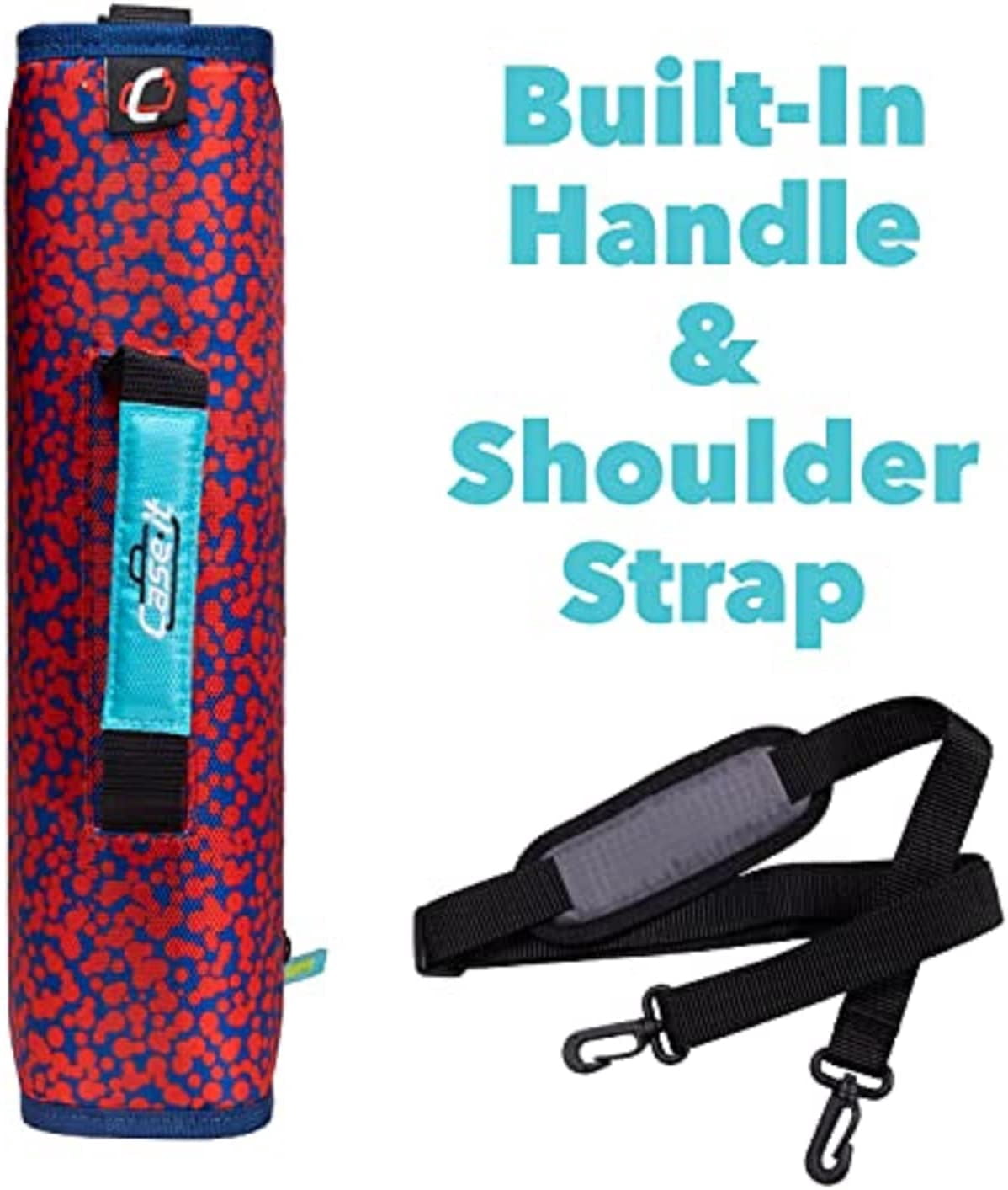 Case-it The Dual 2-in-1 Zipper Binder - Two 1.5 Inch D-Rings - Includes Pencil Pouch - Multiple Pockets - 600 Sheet Capacity - Comes with Shoulder Strap - Monster Design Dual-101-ME