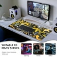 thumbnail image 6 of Fluid Pattern Gaming Mouse Pad for Desk,Desk Mat with 3mm Non-Slip Base,Large Mouse Pad Gaming Mousepad,Waterproof Mouse Mat Desk Pad with Seamed Edges,31.5x11.8In Mousepad for Gaming,Home,Golden-Gray, 6 of 6
