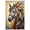 Unframe-style, variant on Native American Inspired Horse Canvas Print Wall Art,Feathered Bridle Decor,Tribal Equestrian Poster for Bedroom Living Room,Cultural Animal Artwork Decor