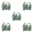 thumbnail image 1 of Thinsony Supportive Sports Bra Yoga Crop Top Vest for Workouts Green L 5Set, 1 of 6