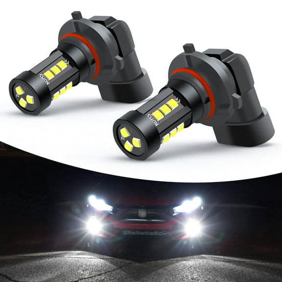 Xotic Tech 2Pcs Super Bright 6000K Xenon White H10 9145 9045 LED Driving Fog Light Bulbs