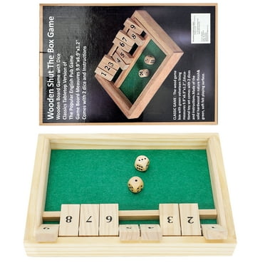 Wooden Shut The Box Game Dice Game 2 Player