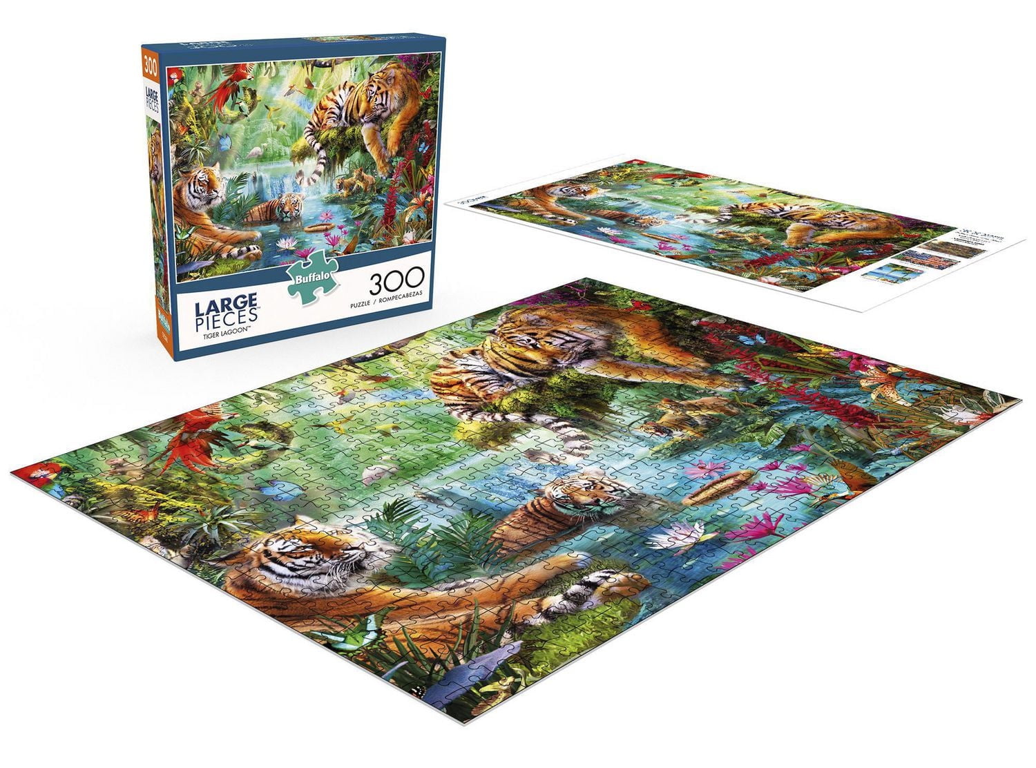 Buffalo Games Large Pieces Tiger Lagoon 300 Piece Jigsaw Puzzle