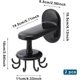 thumbnail image 3 of Juego de soporte de utensilios de cocina con rotación 360 de 2 gancho de utensilio de cocina, gancho de pared giratorio multifuncional autoadhesivo con 8 ganchos para cocina/baño/ Feliz Sencillez, 3 of 4