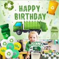 thumbnail image 4 of Garbage Truck Birthday Party Decorations Trash Truck Happy Birthday Backdrop Banner Garland Green Recycle Themed Cupcake Toppers Balloons for Boy’s Waste Management Trash Recycling Party Supplies, 4 of 7