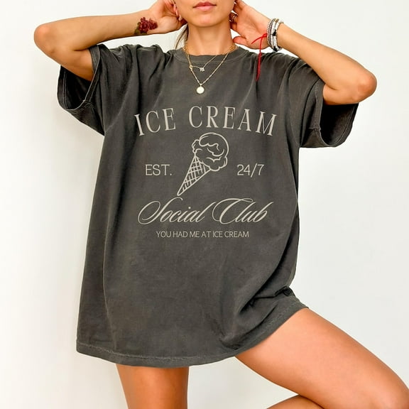 Ice Cream Social Club T-shirt, Ice Cream T-shirt, Vintage Ice Cream T-shirt, Retro Ice Cream T-shirt, Summer T-shirt Women, Ice Cream Gift, Vibes T-shirt.