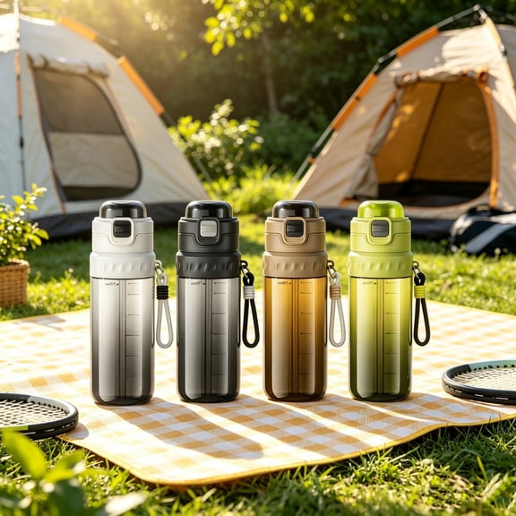 25.4Oz Portable Mist Spray Water Bottle, BPA Free Leak Proof Dual Use Sports Drinking Cup, Large Capacity Cup for Outdoor Hiking Gym Fitness Travel Daily Outdoor Activities, B