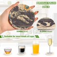 thumbnail image 2 of Yayeee 6 PCS Drink Coasters with Holder Set Woven Absorbent Round Tabletop Hot Pad, Beige Record, 2 of 7