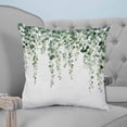 thumbnail image 4 of Green Eucalyptus Leaves 20x20 Pillow Covers Set of 2, Spring Pastoral Rustic Botanical Throw Pillow Covers Decorative Couch Cushion Case, Microfiber Square Pillowcases for Bedroom Car Living Room, 4 of 7