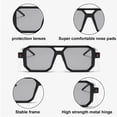 thumbnail image 3 of Gafas de sol cuadradas del tiroteo de la calle de las gafas de sol de la moda del marco del haz doble, hechas del plástico, metal, PC, 3 of 5