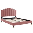 thumbnail image 2 of Modway Elise Queen Performance Velvet Platform Bed in Dusty Rose, 2 of 10