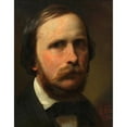 thumbnail image 2 of Karl von Blaas 15x18 Black Ornate Wood Framed Double Matted Museum Art Print Titled - Self -Portrait Karl Blaas (1856), 2 of 5