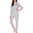 thumbnail image 2 of Ensemble de Pyjamas pour Femmes Pyjamas à Manches Longues Pyjamas à Imprimé Étoile, 2 of 5