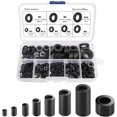 thumbnail image 1 of Joint en Nylon, 500Pcs Rondelle Plate Noire Rondelle Ronde Entretoise Compatible avec M2 M2.5 M3 M4 M5 M6 M8 M10, 1 of 7