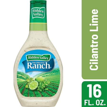 (2 Pack) Hidden Valley Cilantro Lime Ranch Salad Dressing & Topping, Gluten Free - 16 Oz