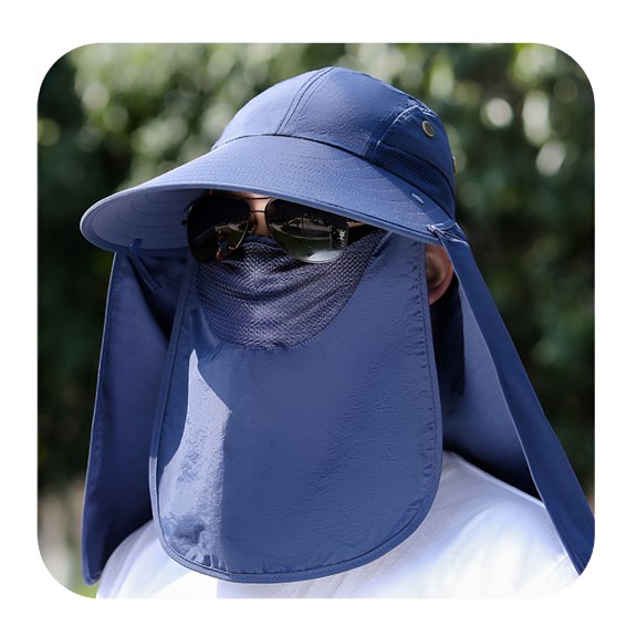 TELOLY Wide Brim Solar Fan Hat,Summer Hat with Fans Solar Power,Removable & Usb Charging Fan,Sun Hats for Men Women Outdoor Fishing